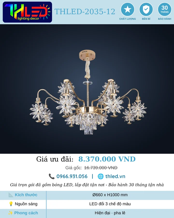 Đèn chùm THLED-2035-12