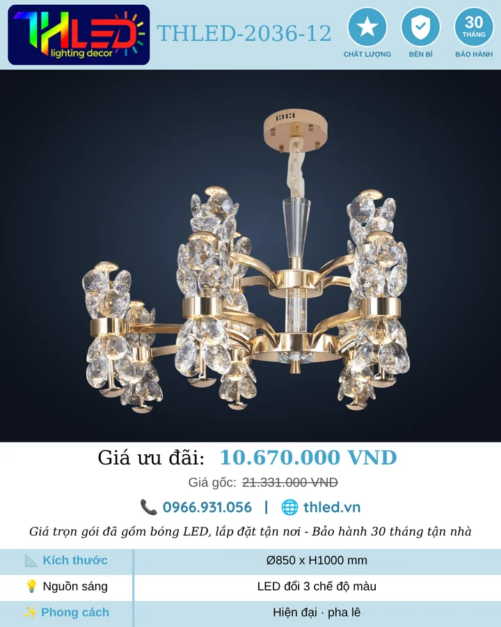 Đèn chùm THLED-2036-12