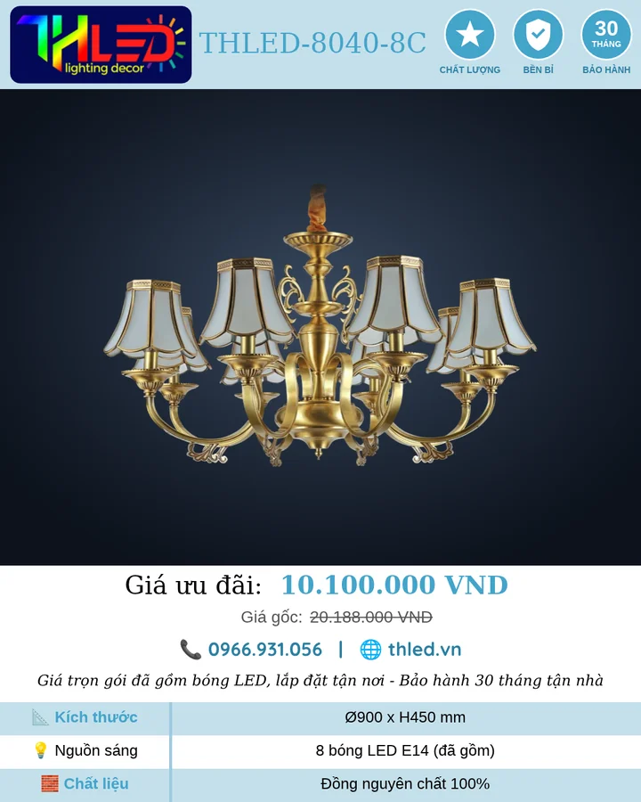 Đèn chùm THLED-8040-8C
