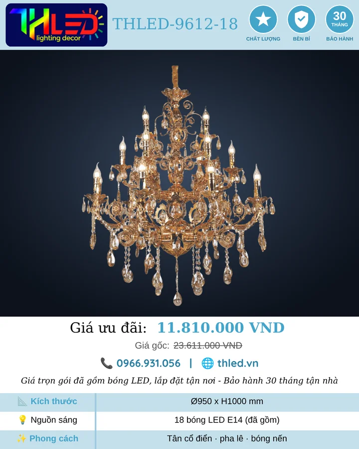 Đèn chùm THLED-9612-18