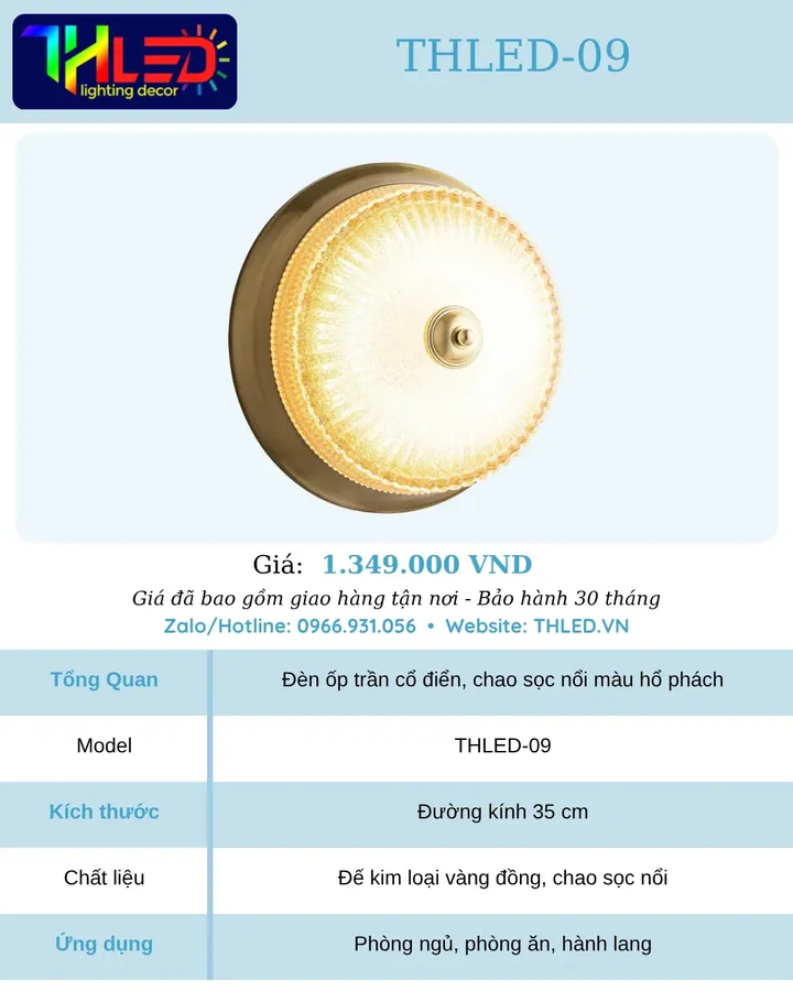 Đèn ốp trần THLED-09