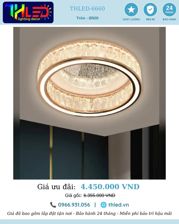 Đèn ốp trần THLED-6660