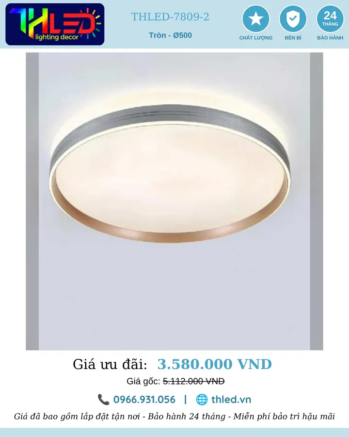 Đèn ốp trần THLED-7809-2