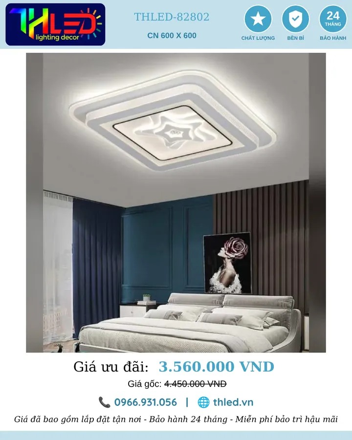 Đèn ốp trần THLED-82802