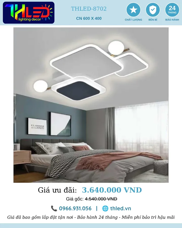 Đèn ốp trần THLED-8702