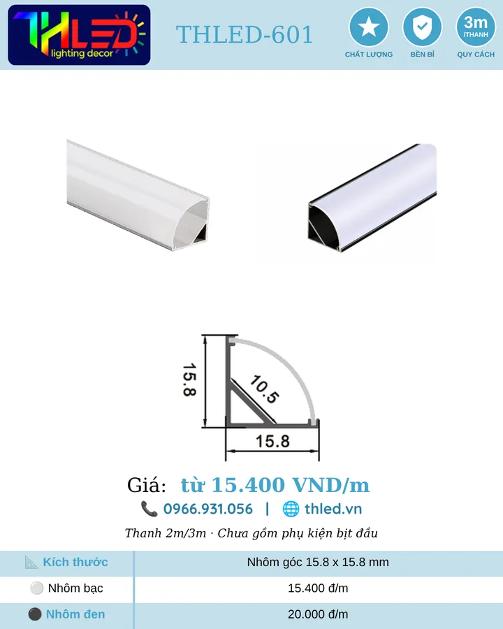 Nhôm profile THLED-601