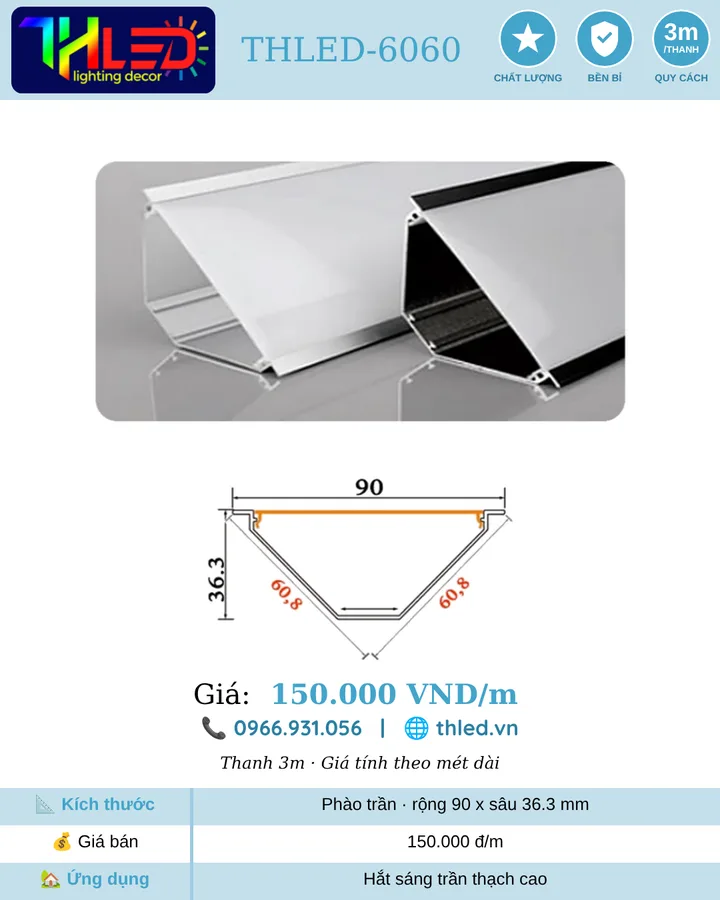 Nhôm profile THLED-6060