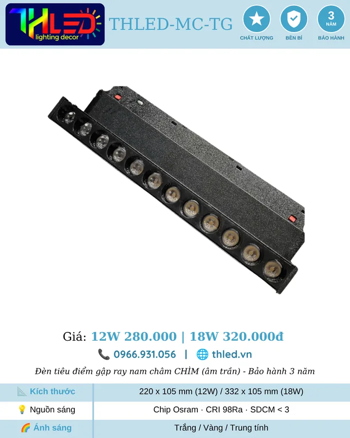 Tiêu điểm gập nam châm chìm THLED-MC-TG